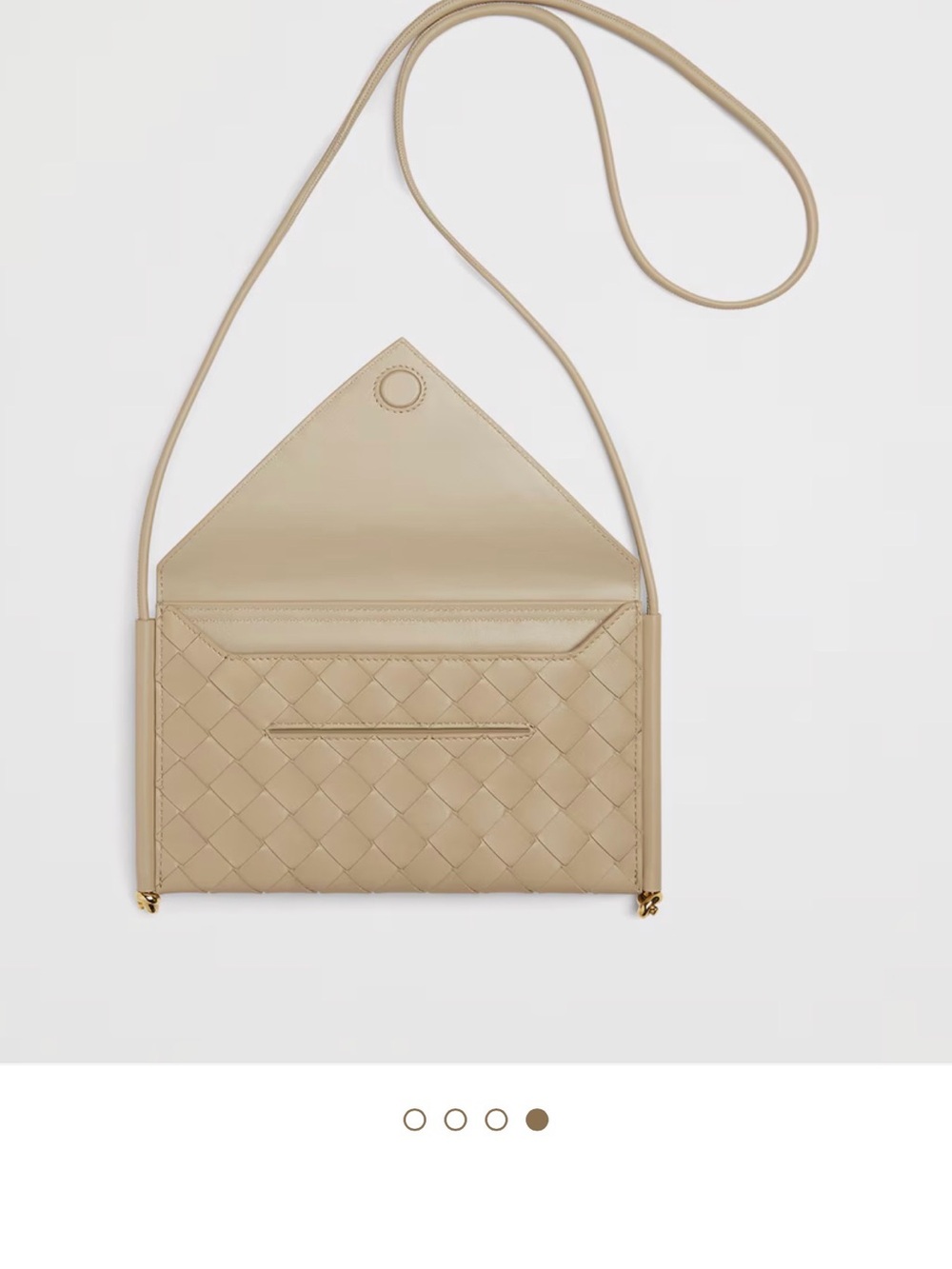 Bottega Veneta Woven Leather Crossbody in Light Beige